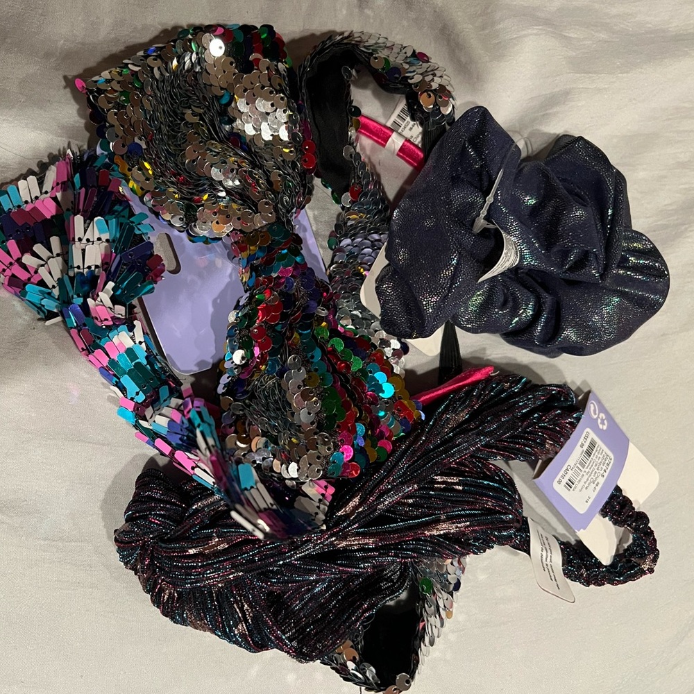 Assorted hair accessories from Claire’s.